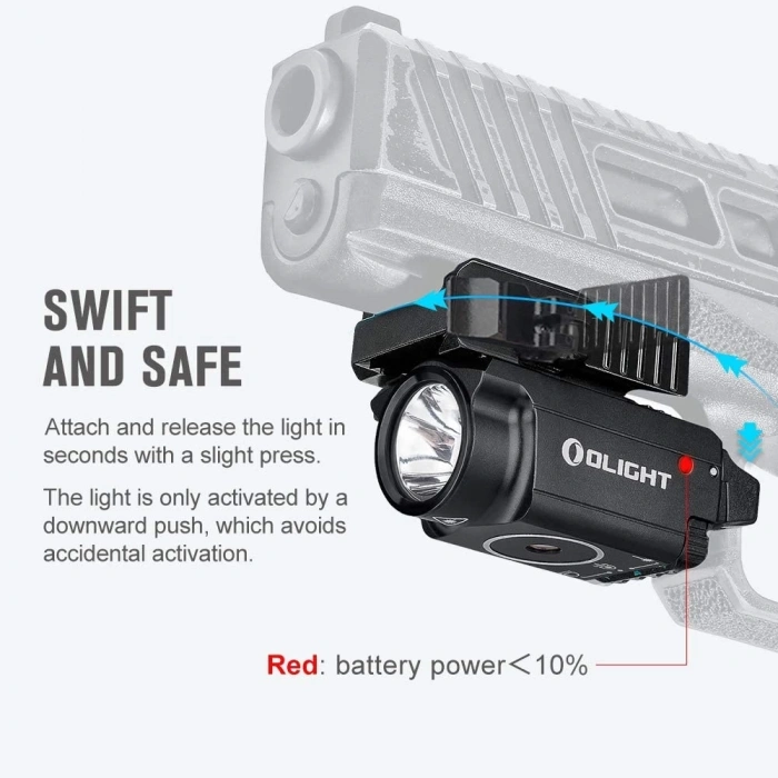 OLIGHT Baldr Mini 600 Lümen Yeşil Lazerli Profesyonel Silah Fener ve Lazeri Siyah OLIGHT Baldr Mini 600 Lümen Yeşil Lazerli Profesyonel Silah Fener ve Lazeri Siyah Orjinal