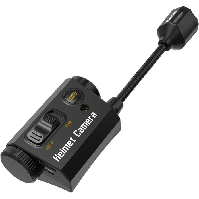 RunCam Kask Kamerası, 1080P Esnek Aksiyon Kamerası, 7 Saat Kayıt Süresi ve Uygulama Kontrolü ile Airsoft, Bisiklet, Tırmanış ve Dış Mekan Sporları için