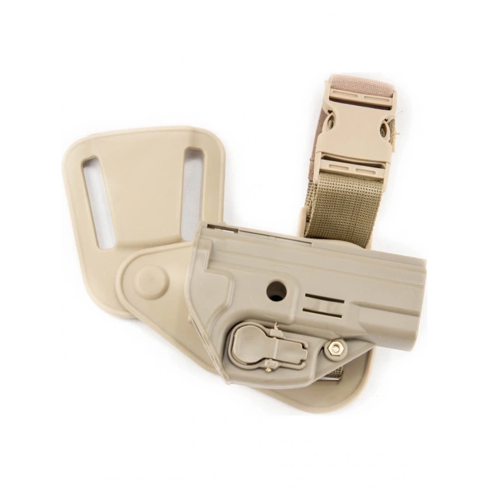 Sarsılmaz Sar9 ve Sar9 Mete Yedek Şarjörlü Polimer Alçak Taşıma Kılıf Hareketli Kilitli Bej