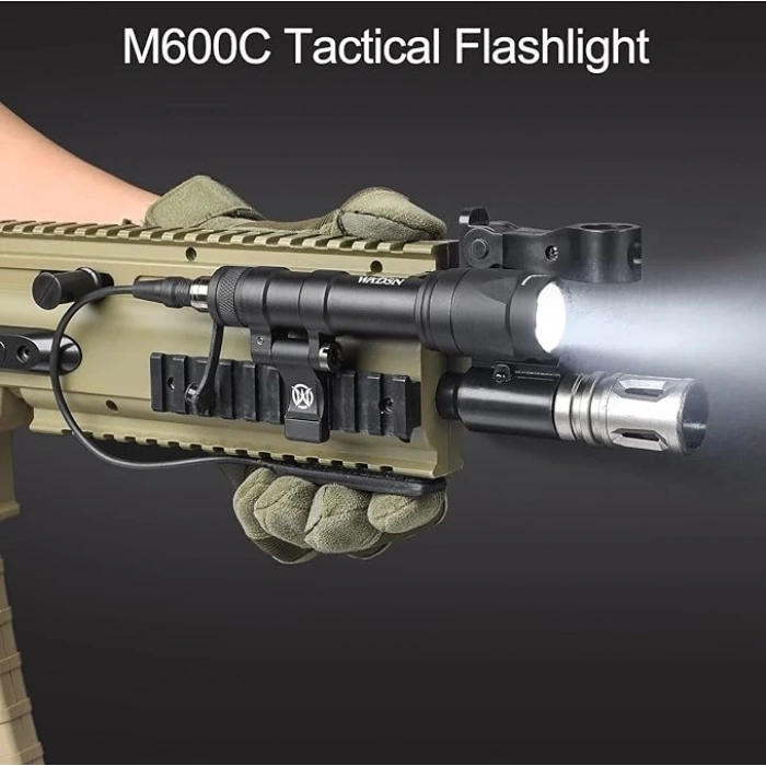 SUREFIRE M600c TAKTİK EL FENERİ KABLOLU Scout Light LED Flashlight Weapon Remote Switch Picatinny