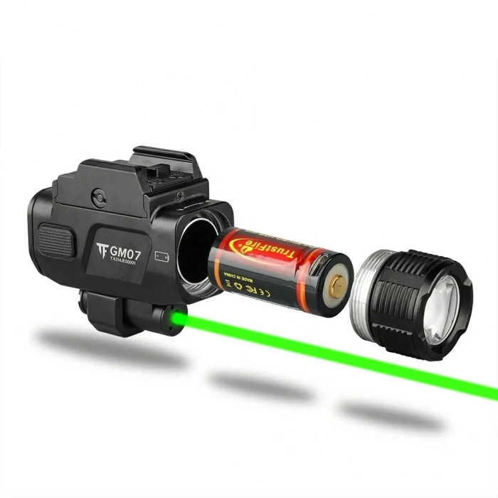 TrustFire GM07 Lazerli Fener Orjinal 1050 lümen Light and Green Laser Combo EFELER BALİSTİK