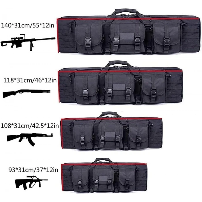 Tüfek Taşıma Çantası(Çift Tüfek) Model 2 Siyah