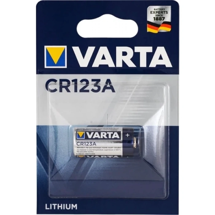 Varta CR123A Profesyonel Lityum Pil Reddot ve Lazer Pili CR123A 3 Volt/ 1 Adet