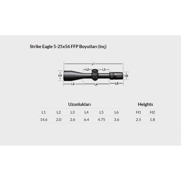Vortex Venom 5-25x56 FFP EBR-7C (MRAD) Tüfek Dürbünü Orjinal
