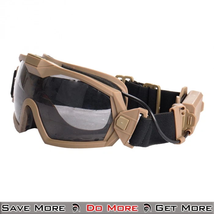 WST Tactical Anti-Fog Goggles (Tan) Tactical Military Ballistic Airsoft Safety Goggles for Eye Protection