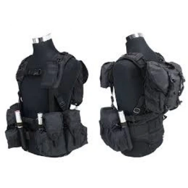 AK47 Chest Rig Vest Tactical Hücum Yeleği Siyah smersh