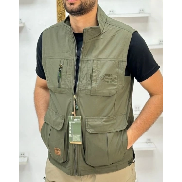 Çok Cepli İçi Yünlü Kışlık Avcı Yelek İthal YEŞİL - ÇÖL RENKLER -Su İtici EFELER BALİSTİK