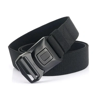 Düğmeli Çelik Tokalı Siyah Taktik Kemer İthal 38mm Genişlik