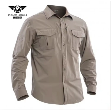 İthal Likralı TAKTİK Gömlek İnce Yazlık Kumaş Pawe Çöl Su İtici A kalite