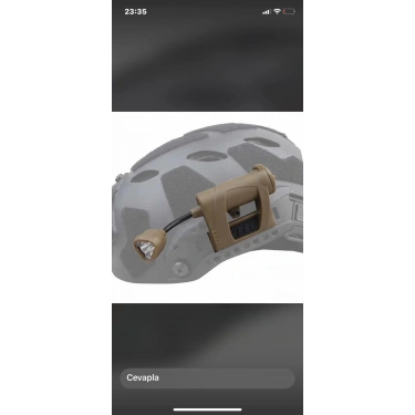 Kask Işığı İnfrared 22mm 22mm Ray İçin Ayarlı Kafalı,Airsoft Kask Işığı