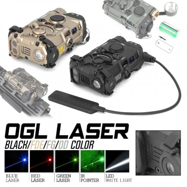 OGL EOTECH REPLİKA METAL LAZER+ FENER KABLOLU ŞARJLI PİLLİ,Metal CNCden Yapılmış Airsoft Lazer Pointer İçin Taktik OGL Lazer Sight