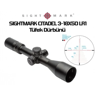 Sightmark Citadel 3 18x50 LR1 FFP Tüfek Dürbünü