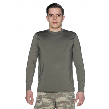 Termal İçlik Mikrofiber Haki Uzunkol