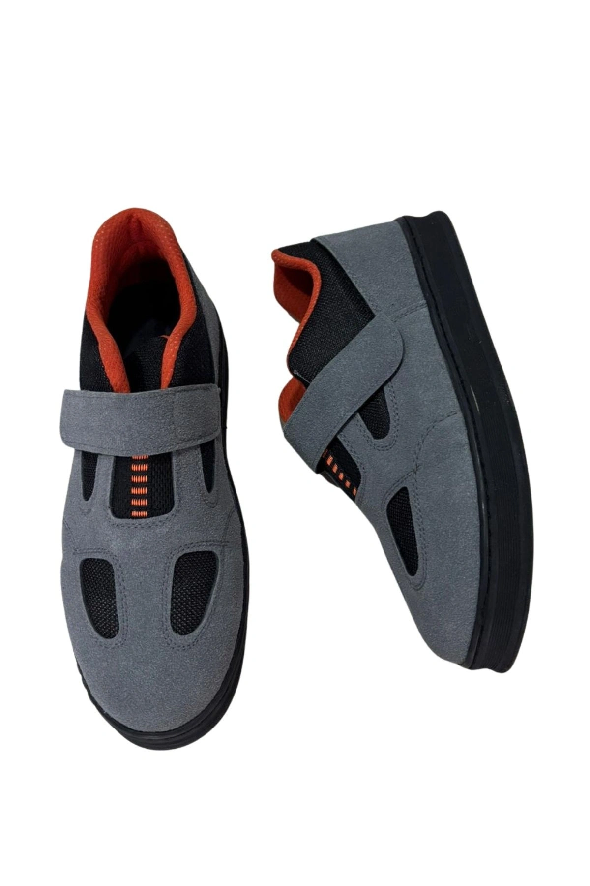 Durable, Magnetic Non-Slip Work Shoes for Welding Sparks - Orange-Gray