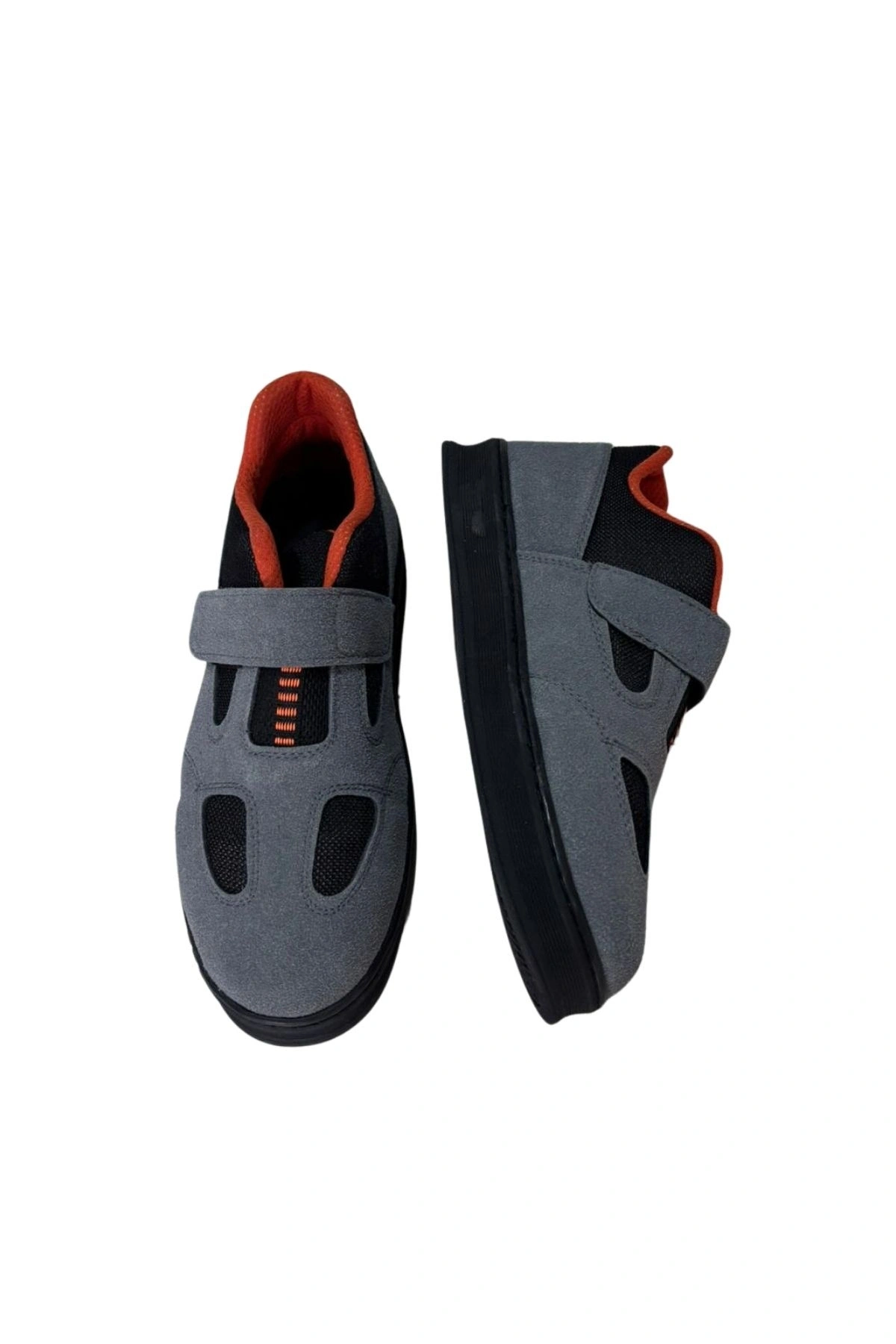 Durable, Magnetic Non-Slip Work Shoes for Welding Sparks - Orange-Gray