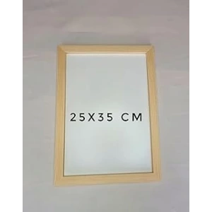 Ahşap Resim Çercevesi, Masif çerçeve,Doğal Ahsap Rengi ile Fotograf, Resim Kolajları, Duvar Galerisi Dekoru Cercevesi (25x35)