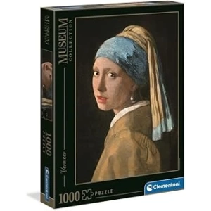 Clementoni - 1000 Parça Museum Collection Yetişkin Puzzle - Vermeer “Girl With A Pearl Earring”