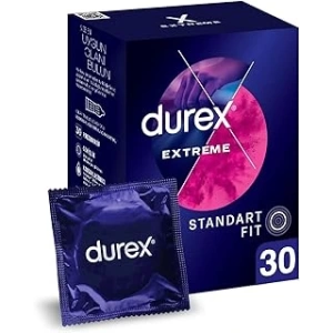 Durex Extreme 30li Geciktiricili ve Tırtıklı Prezervatif