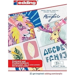 Edding Akrilik ve Yağlı Boya Bloğu - A6-20 Yaprak (300 g/m²)