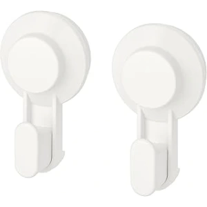 Ikea TISKEN Vantuzlu Kanca, Beyaz (2li Paket)