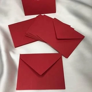 Kırmızı Zarf Küçük Mesaj Zarfı Red Envelope 7x9 Cm - 10 Adet