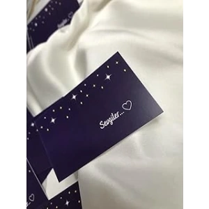 Mor Sevgiler Kartı Tebrik Kartı E Ticaret Hediye Kartı Gift Card Lovers Müşteri Memnuniyeti 8x5 Cm- 20 Adet