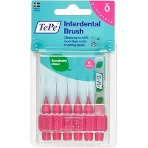 TEPE Blister 0.4 MM 0 Beden Diş Arası Fırçası Pembe (1 x 6 Adet)