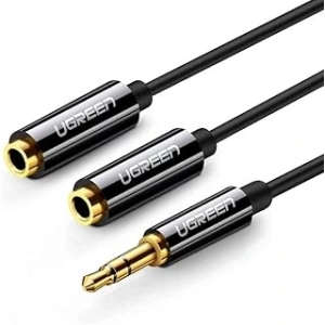 Ugreen 3.5mm 2li Aux Kulaklık Çoklayıcı, Siyah