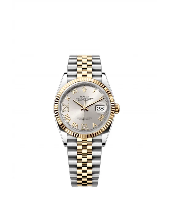Rolex Datejust 36 Silver Diamond Dial