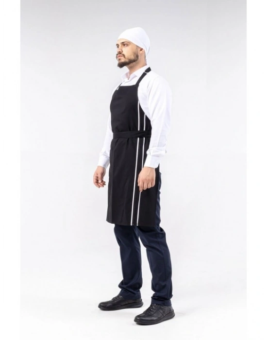 Barista Önlük Siyah-Beyaz