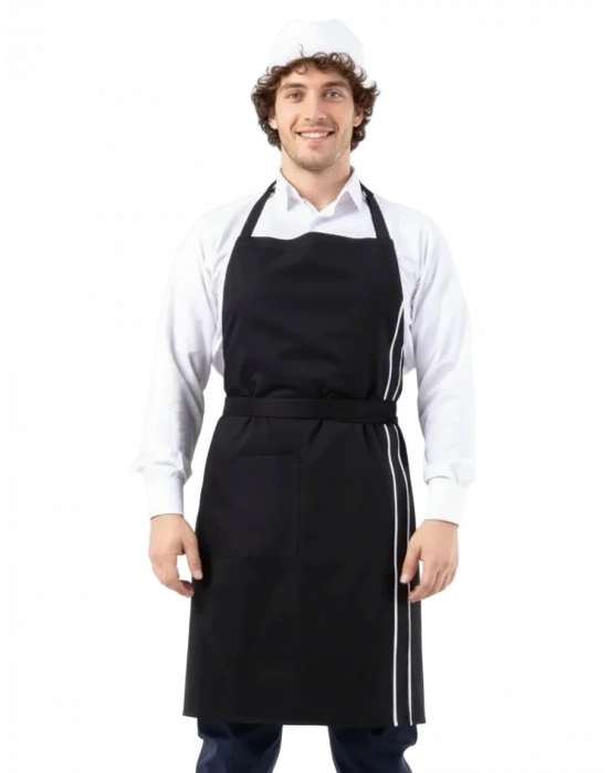 Barista Önlük Siyah-Beyaz
