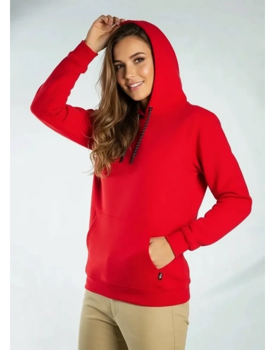 Kapüşonlu Sweatshirt Kırmızı