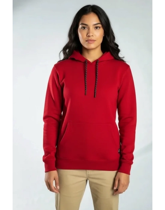 Kapüşonlu Sweatshirt Kırmızı