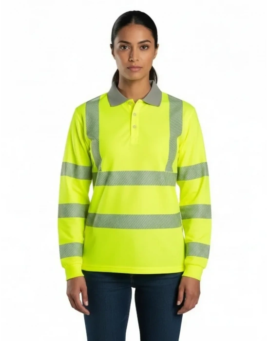 Alaska Hi-Vis Uzun Kollu Polo T-Shirt-Sarı