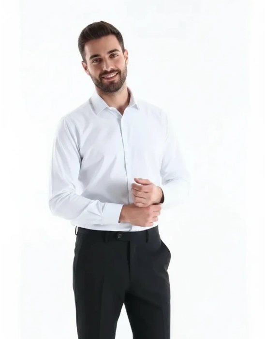 Klasik Erkek Beyaz Gömlek