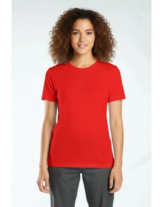 Regular Basic Bisiklet Yaka T-Shirt Kırmızı