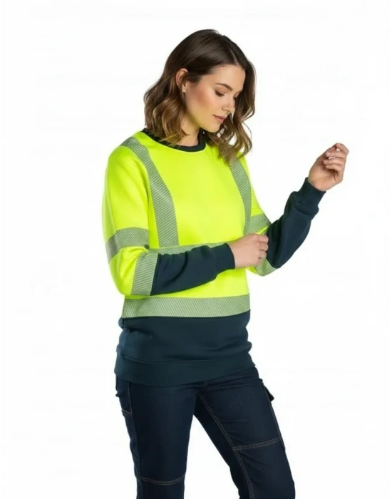 Alaska Hi-Vis Sweatshirt Neon Sarı - Lacivert