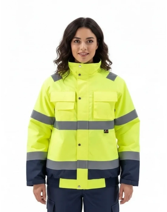 Alaska Hi-Vis 2 in 1 Mont Neon Sarı - Lacivert