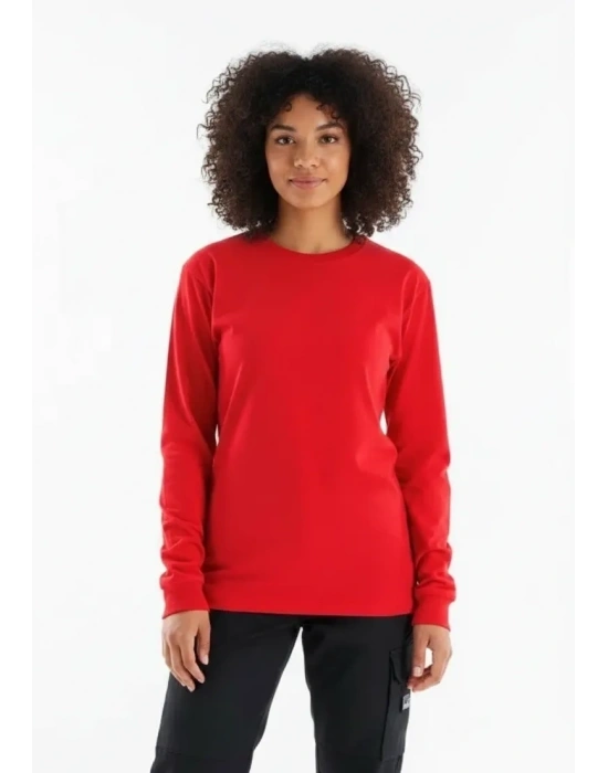 Regular Bisiklet Yaka Sweatshirt Kırmızı