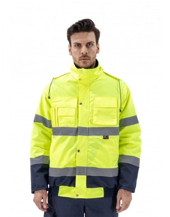 Alaska Hi-Vis 2 in 1 Mont Neon Sarı - Lacivert