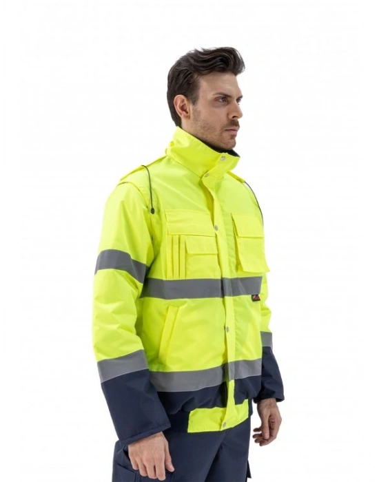 Alaska Hi-Vis 2 in 1 Mont Neon Sarı - Lacivert