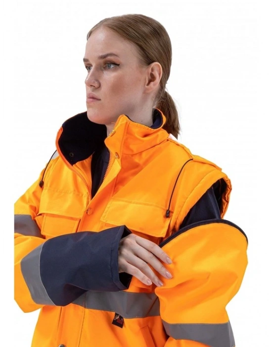 Alaska Hi-Vis 2 in 1 Mont Neon Turuncu-Lacivert