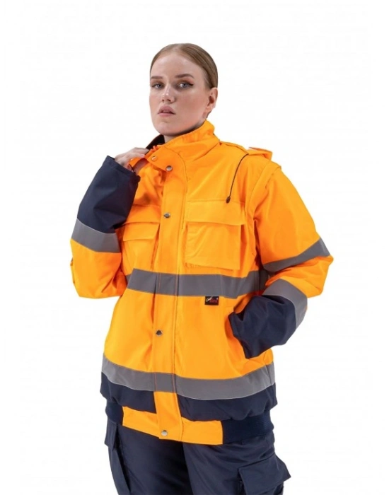 Alaska Hi-Vis 2 in 1 Mont Neon Turuncu-Lacivert