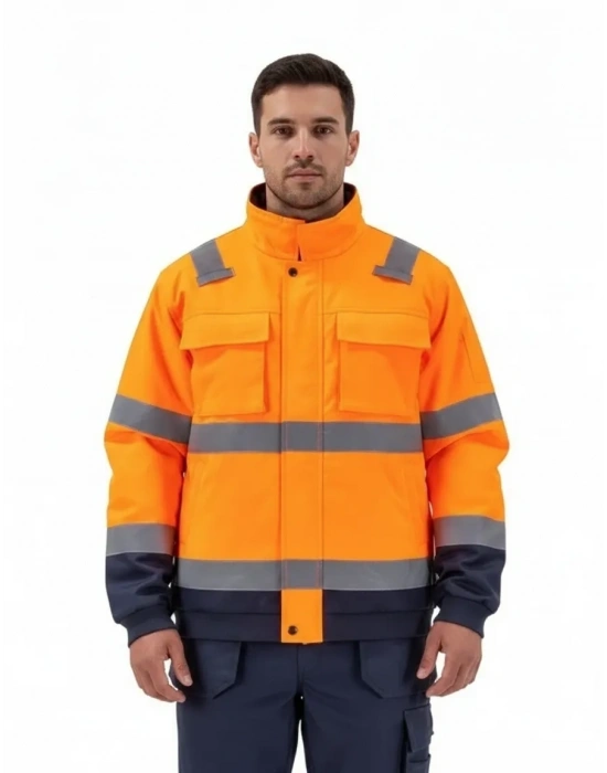 Alaska Hi-Vis 2 in 1 Mont Neon Turuncu-Lacivert