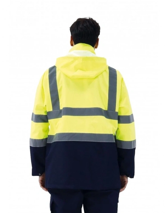 Alaska Hi-Vis 5 in 1 Parka Neon Sarı - Lacivert