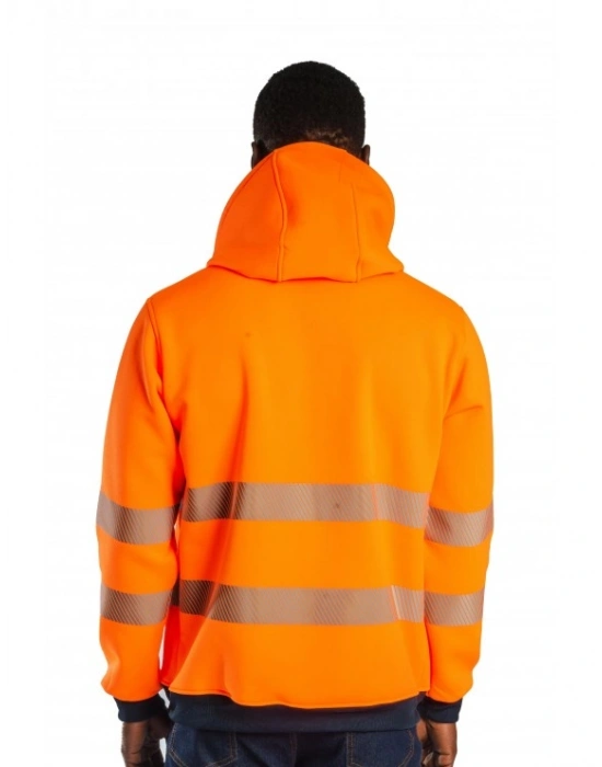 Alaska Hi-Vis Fermuarlı Kapüşonlu Sweatshirt -Turuncu