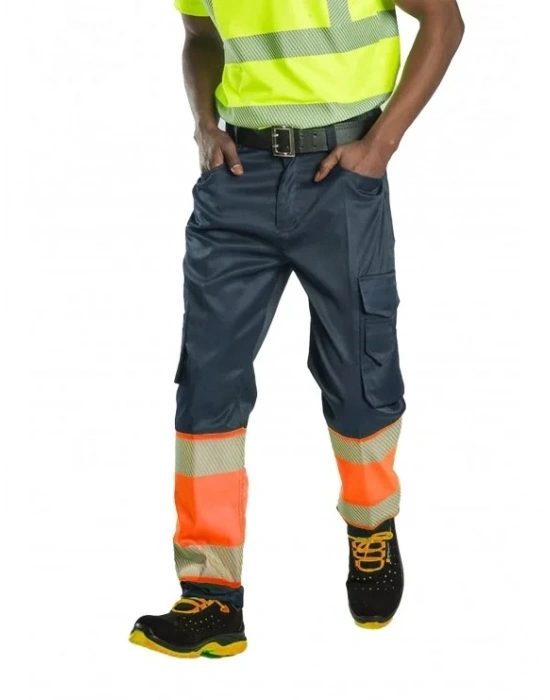 Alaska Hi-Vis Pantolon Lacivert - Neon Turuncu