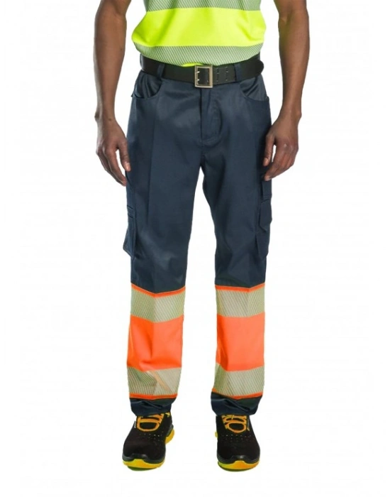 Alaska Hi-Vis Pantolon Lacivert - Neon Turuncu
