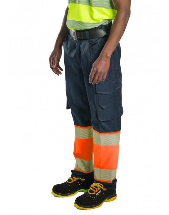 Alaska Hi-Vis Pantolon Lacivert - Neon Turuncu