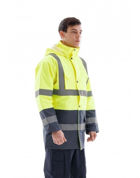 Alaska Hi-Vis Parka Neon Sarı - Lacivert